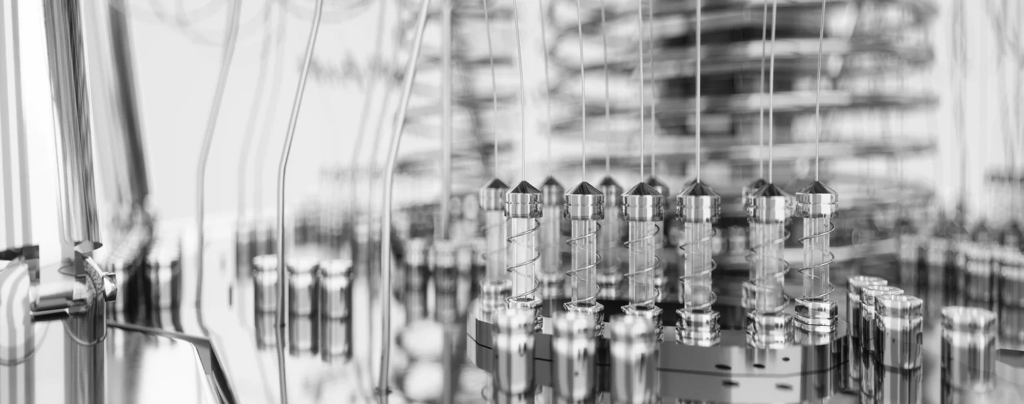Superconducting quantum device with intricate wiring and components, illustrating advanced quantum computing hardware.